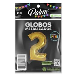 Globo Aluminio Dorado Nro 2