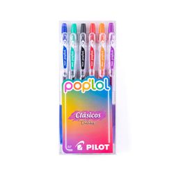 Set Lápiz Gel Poplol 0.7 Clásicos 6 un.