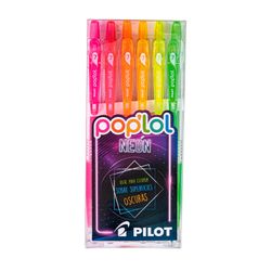 Set Lápiz Gel Poplol 0.7 Neon 6 un.