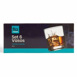 Set 6 Vasos Bajos 31 cl Whisky Friends