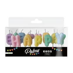 Set Velas Diseño Happy Birthday