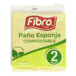 Paños Esponja Fibro Compostables 2 un.