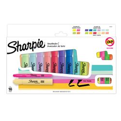 Pack Sharpie: Destacadores Pocket 4 un. + Destacadores Tank 12 un.