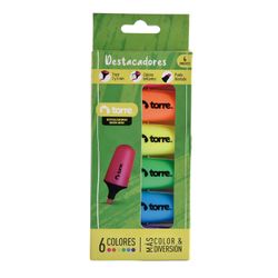 Destacadores Neón Mini 6 Colores