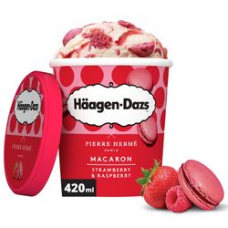 Helado Haägen Dazs Macaron Strawberry & Raspberry 420 ml