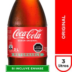 Bebida Coca Cola retornable 3 L + Envase