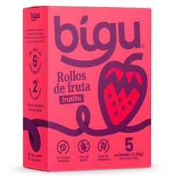 Rollos de Fruta Bigu Frutilla 125 g 5 un.