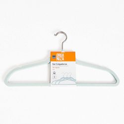 Pack 3 Colgadores Terciopelo Salvia