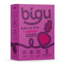 Rollos de Fruta Bigu y Betarraga 125 g 5 un.