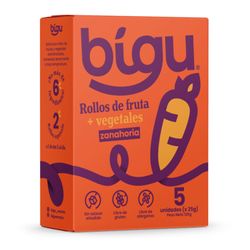 Rollos de Fruta Bigu y Zanahoria 125 g 5 un.