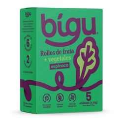 Rollos de Fruta Bigu y Espinaca 125 g 5 un.