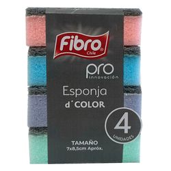Pack 4 Esponjas Lisas Fibro Pro