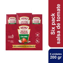 Pack 6 un. Salsa de Tomate Heinz Italiana 200 g