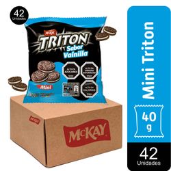 Caja 42 un. Galletas Mckay Triton Mini Vainilla 40 g