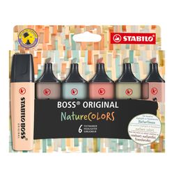 Resaltadores Stabilo Boss Original Naturecolors 6 un.