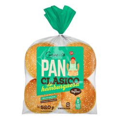 Pan de Hamburguesa Cuisine & Co Sésamo 520 g 8 un.