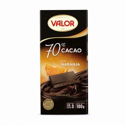 Chocolate Amargo Valor con Naranja 70% Cacao 100 g
