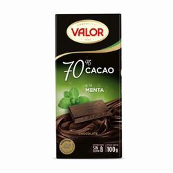 Chocolate Amargo Valor con Menta 70% Cacao 100 g