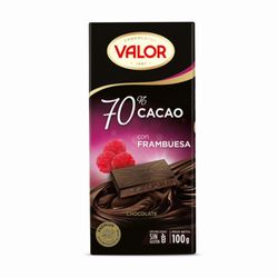 Chocolate Amargo Valor con Frambuesa 70% Cacao 100 g