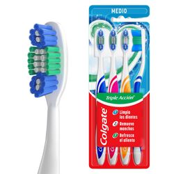 Pack 4 un. Cepillo de Dientes Colgate Triple Acción
