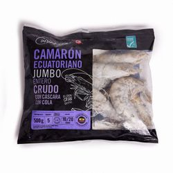 Camarón Entero Cáscara Crudo 10/20 500 g