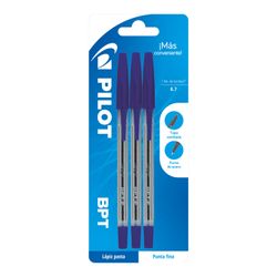 Bolígrafo Pilot BPT Fino Azul 3 un. 0.7 mm