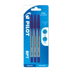 Pack 3 un. Bolígrafo Pilot BPT Azul 1.0 mm