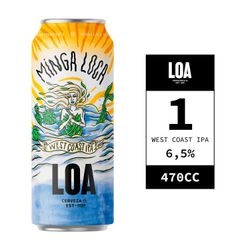 Cerveza LOA Minga Loca West Coast Ipa 6.5° 470 cc