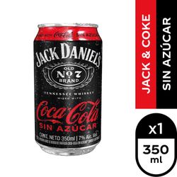 Jack & Coke Zero 7° Lata 350 ml