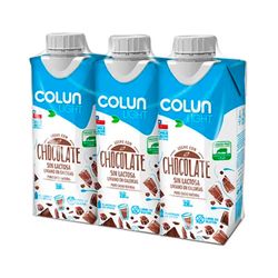 Pack 3 un. Leche Colun Light Sin Lactosa Chocolate 330 ml