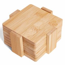 Set 6 Posavasos Madera