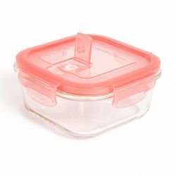 Contenedor Hermético de Vidrio Cuadrado 0.45 L