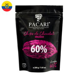 Chips de Chocolate Pacari Orgánico 60% Cacao 200 g