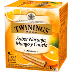 Infusión Aromatizada Twinings Naranja, Canela y Mango 10 un.