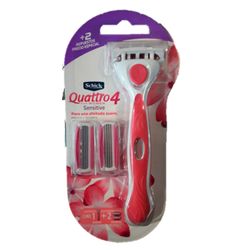 Máquina Depilatoria Schick Quattro Sensitive + 2 Repuestos