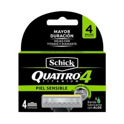 Repuestos Máquina de Afeitar Schick Quattro Sensitive 4 un.