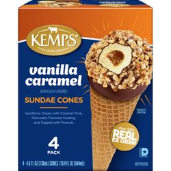 Helado Kemps Cono Vainilla Caramelo 98 g 4 un.
