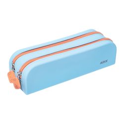 Estuche Silicona Celeste Doble Cierre