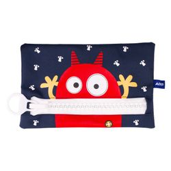 Estuche Monstruo Azul Cierre Grande