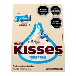 Chocolate Hershey's Kisses 72 g, Sabor Cookies And Creme