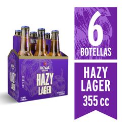 Pack 6 un. Cerveza Royal Guard Hazy Lager 355 cc