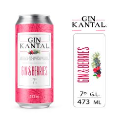 Gin Kantal Berries 7° Lata 473 cc