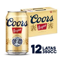 Pack 12 un. Cerveza Coors Lager 5.0° 350 cc
