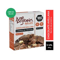 Barra Proteína Justprotein Isolate Chocolate Avellana 5 un.