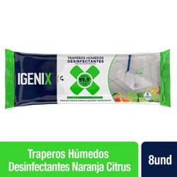 Trapero Húmedo Igenix Citrus Desinfectante 8 un.