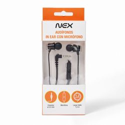 Audífonos In Ear Nex con Mic Negro