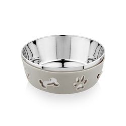 Plato de Acero Inoxidable con Goma Antideslizante 1100 ml