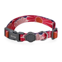 Collar para Perro Pro Poliéster con Flores Talla M