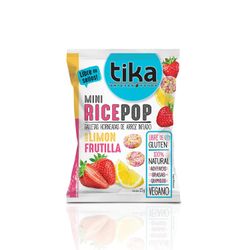 Galletas Tika Mini Rice Pop Limón Frutilla 15 g