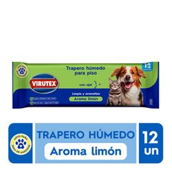 Trapero Húmedo Piso Virutex Apto para Zonas de Mascotas 12 un.
